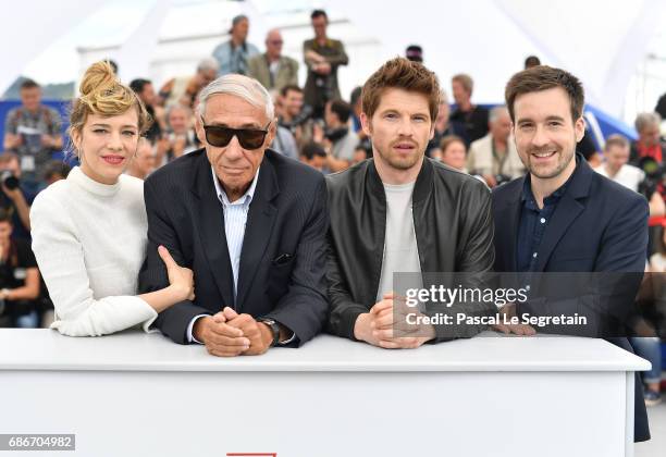 Actress Celine Sallette, director Andre Techine, Actors Pierre Deladonchamps and Grégoire Leprince-Ringuet attend the "Our Crazy Years " photocall...