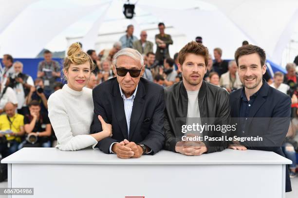 Actress Celine Sallette, director Andre Techine, Actors Pierre Deladonchamps and Grégoire Leprince-Ringuet attend the "Our Crazy Years " photocall...