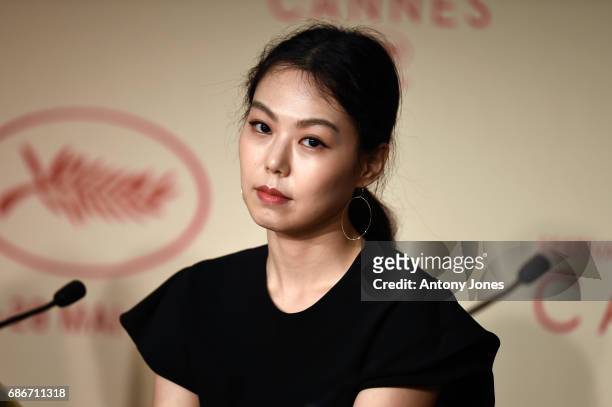 Actress Kim Min Hee attends the "The Day After " press conference during the 70th annual Cannes Film Festival on May 22, 2017 in Cannes, France.