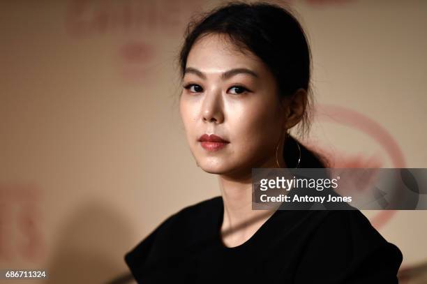 Actress Kim Min Hee attends the "The Day After " press conference during the 70th annual Cannes Film Festival on May 22, 2017 in Cannes, France.