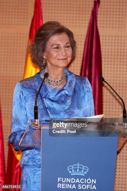 Queen Sofia attends the 40th anniversary of Reina Sofia Alzheimer Foundation on May 22, 2017 in Madrid, Spain.