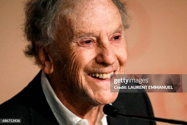 French actor Jean-Louis Trintignant attends on May 22, 2017 a press conference for the film 'Happy End' at the 70th edition of the Cannes Film...