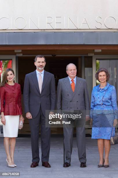 Queen Letizia of Spain, King Felipe VI of Spain, King Juan Carlos and Queen Sofia attend the 40th anniversary of Reina Sofia Alzheimer Foundation on...