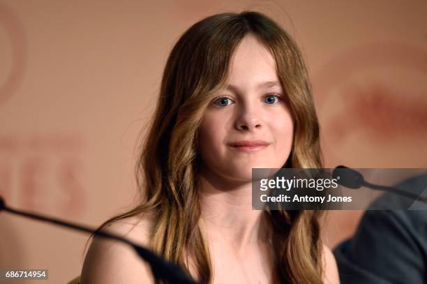 Actress Fantine Harduin attends the "Happy End" press conference during the 70th annual Cannes Film Festival on May 22, 2017 in Cannes, France.