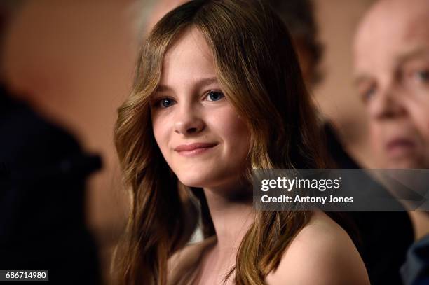 Actress Fantine Harduin attends the "Happy End" press conference during the 70th annual Cannes Film Festival on May 22, 2017 in Cannes, France.