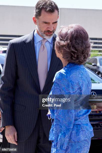 King Felipe VI of Spain and Queen Sofia attend the 40th anniversary of Reina Sofia Alzheimer Foundation on May 22, 2017 in Madrid, Spain.