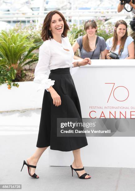 Actress Aure Atika attends the "Waiting For Swallows " photocall during the 70th annual Cannes Film Festival at Palais des Festivals on May 22, 2017...