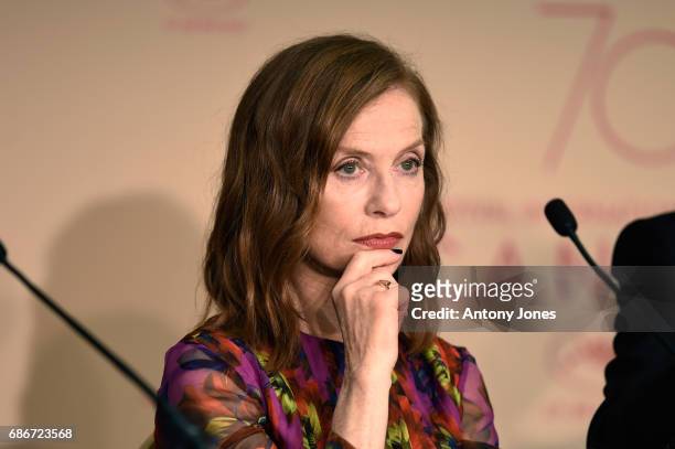 Actress Isabelle Herbert attends the "Happy End" press conference during the 70th annual Cannes Film Festival on May 22, 2017 in Cannes, France.