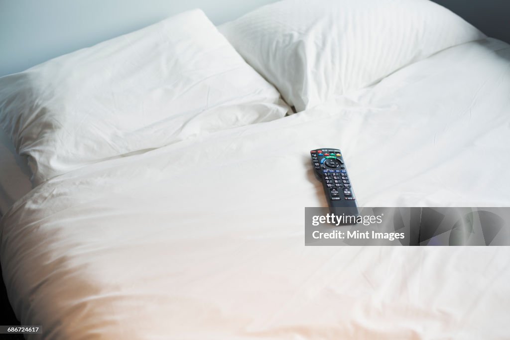 A business woman preparing for work, waking up and dressing.