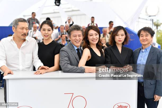 Director Hong SangSoo and actors Kim Min Hee, Haehyo Kwon, Cho Yunhee, Kim Saebyuk and cinematographer Kim Hyungkoo attend "The Day After " photocall...