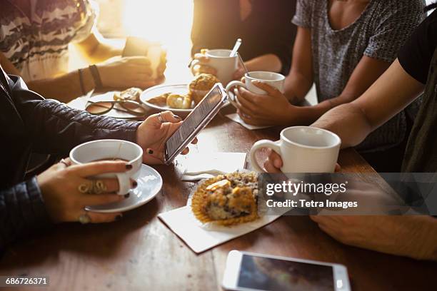 Group of friends in cafe