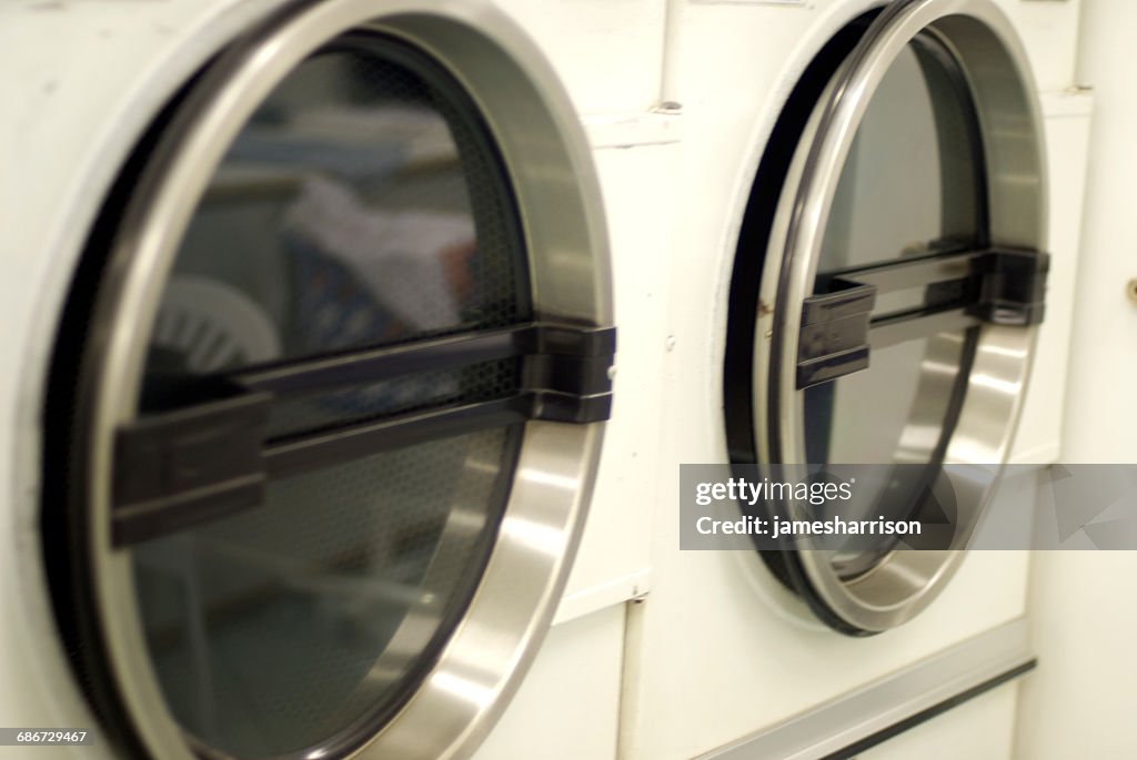 Close-up of Tumble drier washing machines