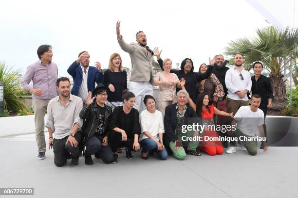 Directors attend the Les Realisateur De L'Atelier photocall during the 70th annual Cannes Film Festival at Palais des Festivals on May 22, 2017 in...