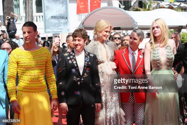 Nicole Kidman, Elle Fanning, John Cameron Mitchell and cast attend the "How To Talk To Girls At Parties" screening during the 70th annual Cannes Film...