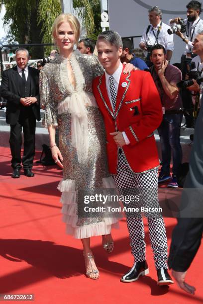 Nicole Kidman and John Cameron Mitchell attend the "How To Talk To Girls At Parties" screening during the 70th annual Cannes Film Festival at Palais...