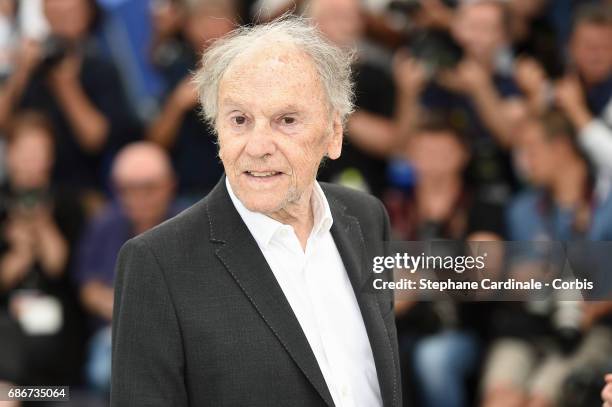 Jean-Louis Trintignant attends the "Happy End" photocall during the 70th annual Cannes Film Festival at Palais des Festivals on May 22, 2017 in...