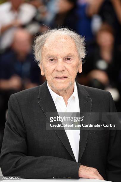 Jean-Louis Trintignant attends the "Happy End" photocall during the 70th annual Cannes Film Festival at Palais des Festivals on May 22, 2017 in...