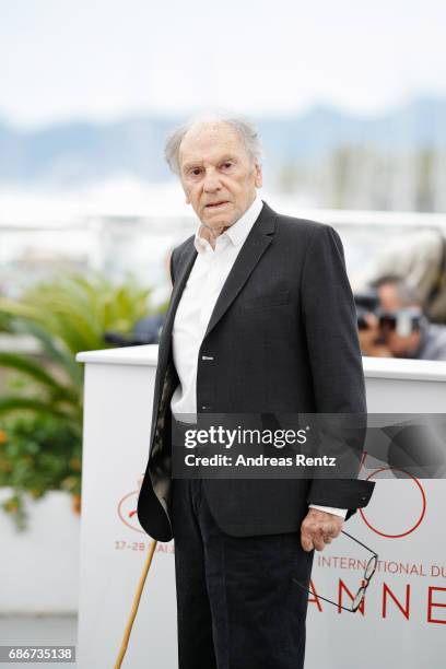 Jean-Louis Trintignant attends the "Happy End" photocall during the 70th annual Cannes Film Festival at Palais des Festivals on May 22, 2017 in...