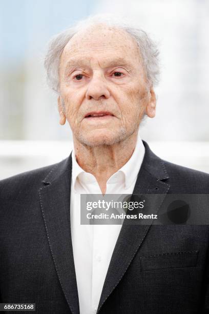 Jean-Louis Trintignant attends the "Happy End" photocall during the 70th annual Cannes Film Festival at Palais des Festivals on May 22, 2017 in...