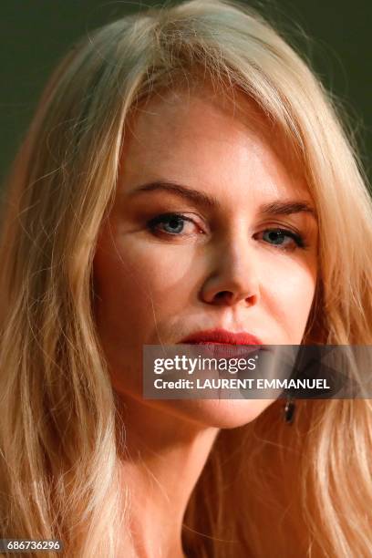 Australian actress Nicole Kidman attends a press conference for the film 'The Killing of a Sacred Deer' at the 70th edition of the Cannes Film...