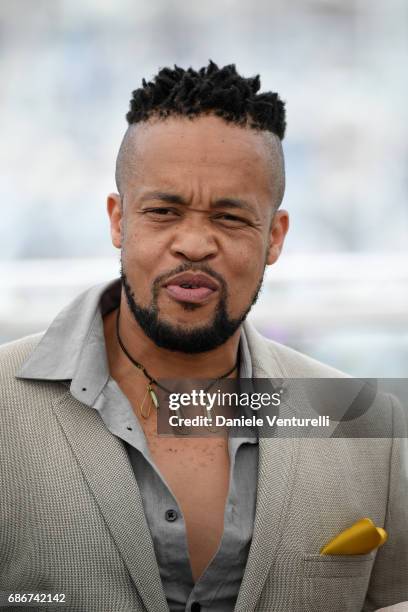 Director Jahmil XT Qubeka attends the Les Realisateur De L'Atelier photocall during the 70th annual Cannes Film Festival at Palais des Festivals on...