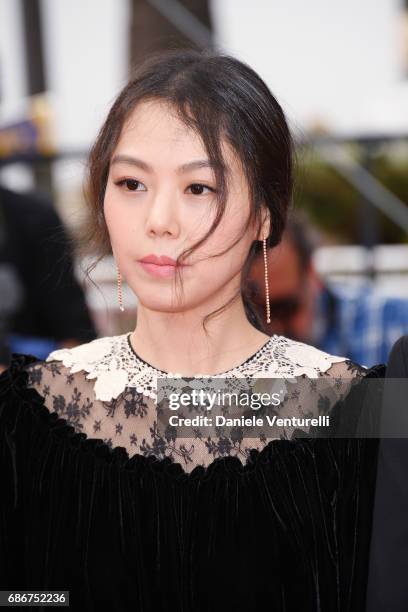 Actress Kim Min-hee attends the "The Day After " screening during the 70th annual Cannes Film Festival at Palais des Festivals on May 22, 2017 in...