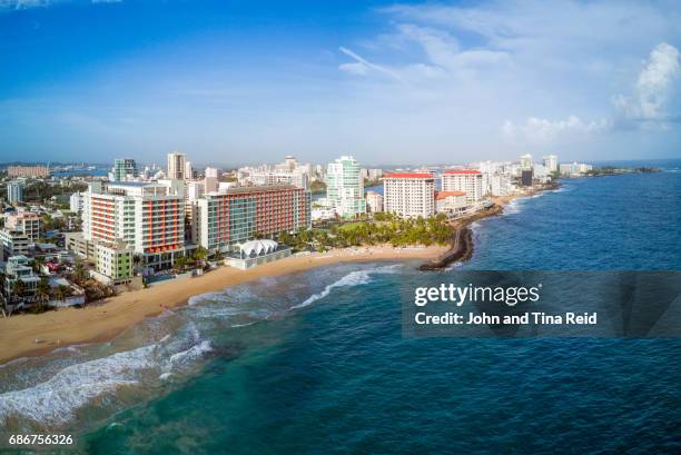condado beachfront - puerto rico stock pictures, royalty-free photos & images