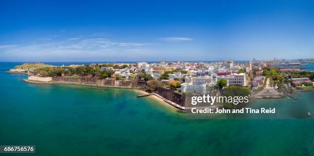 san juan old town - san juan puerto rico stock-fotos und bilder