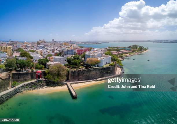 san juan old town - san juan imagens e fotografias de stock