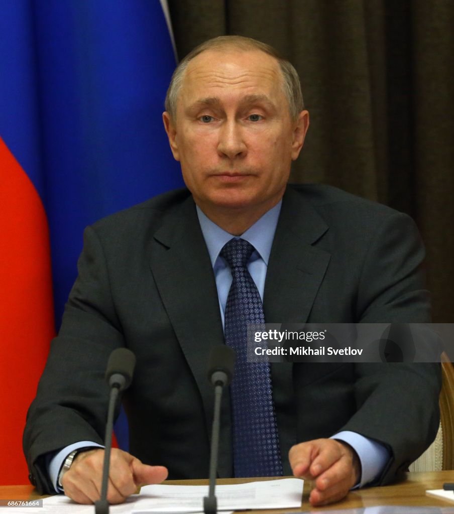 Russian President Vladimir Putin Holds Meeting On Development Of Space Industry Sector