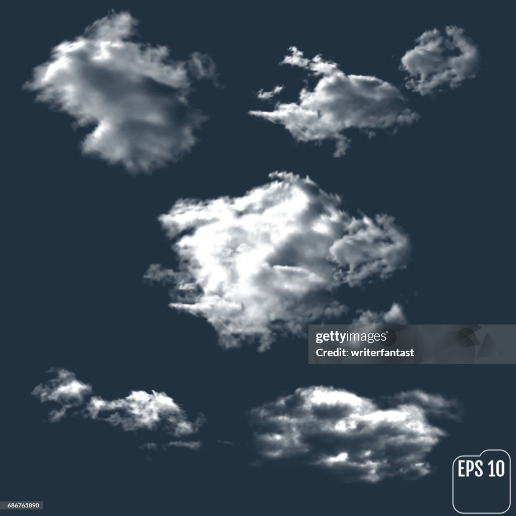 Realistic Vector Graphics Realistic Clouds Vector