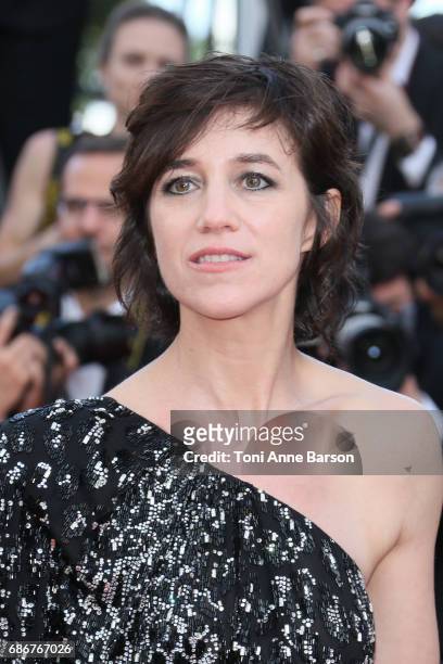 Charlotte Gainsbourg attends the "The Meyerowitz Stories" screening during the 70th annual Cannes Film Festival at Palais des Festivals on May 21,...
