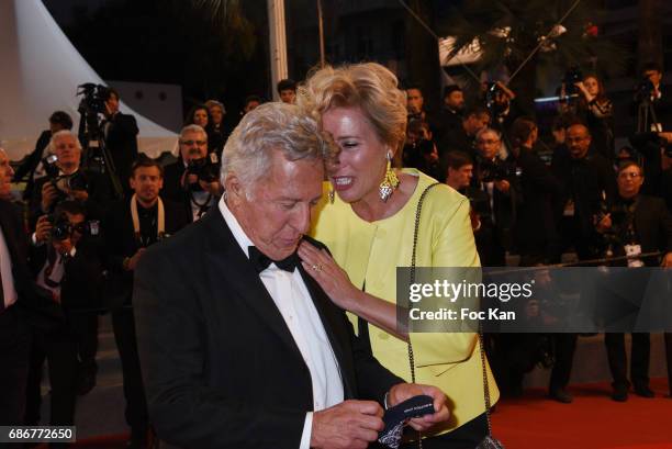 Dustin Hoffman, and Emma Thompson attend 'The Meyerowitz Stories' screening during the 70th annual Cannes Film Festival at Palais des Festivals on...