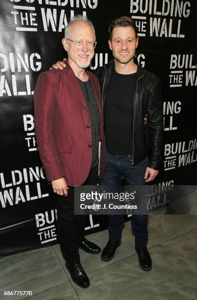 Playwright Robert Schenkkan and actor Ben Mackenzie attend the opening night of "Building The Wall" at New World Stages on May 21, 2017 in New York...