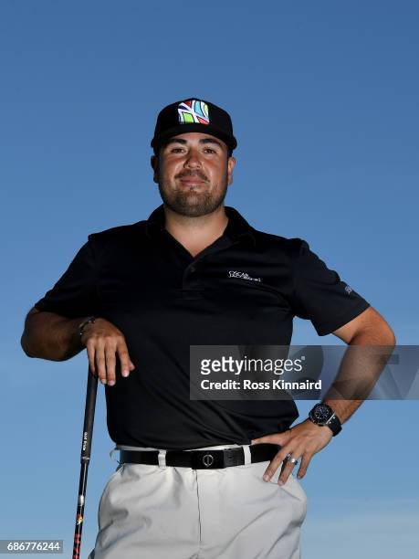 Joel Sjoholm of Sweden poses for a portrait during the first round of Andalucia Costa del Sol Match Play at La Cala Resort on May 18, 2017 in La Roda...