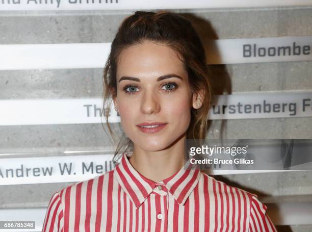 Lyndsy Fonseca poses at the opening night party for The New Group Theater Company's new play "Whirligig" at Social Drink and Food Club Terrace at...