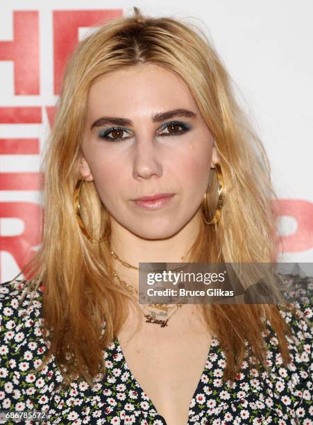 Zosia Mamet poses at the opening night party for The New Group Theater Company's new play "Whirligig" at Social Drink and Food Club Terrace at Yotel...