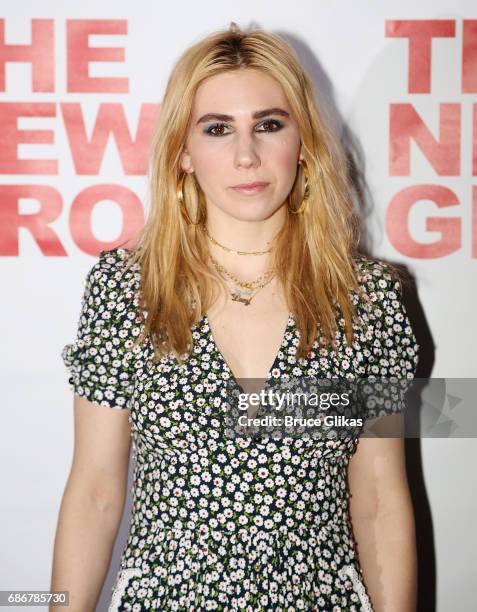 Zosia Mamet poses at the opening night party for The New Group Theater Company's new play "Whirligig" at Social Drink and Food Club Terrace at Yotel...