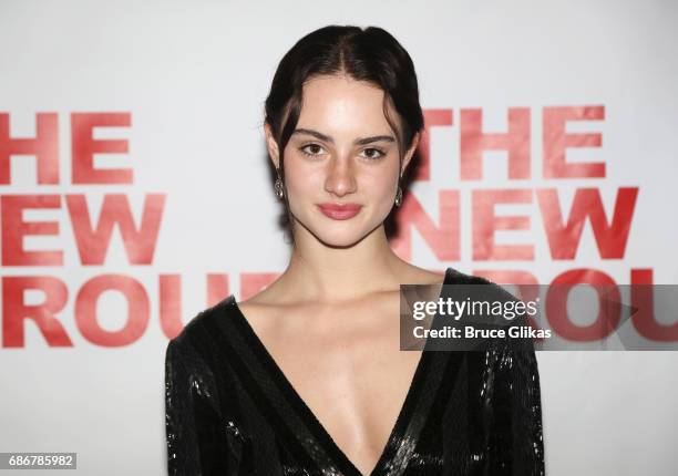 Grace Van Patten poses at the opening night party for The New Group Theater Company's new play "Whirligig" at Social Drink and Food Club Terrace at...