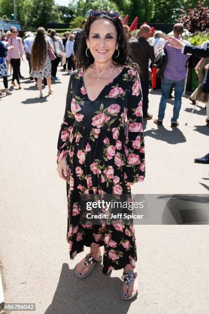 Lesley Joseph attends RHS Chelsea Flower Show press day at Royal Hospital Chelsea on May 22, 2017 in London, England.