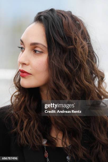 Hania Amar attends the "Waiting For Swallows " photocall during the 70th annual Cannes Film Festival at Palais des Festivals on May 22, 2017 in...