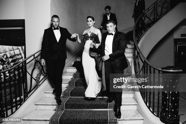 Chompoo Araya departs the Martinez Hotel on May 21, 2017 in Cannes, France.