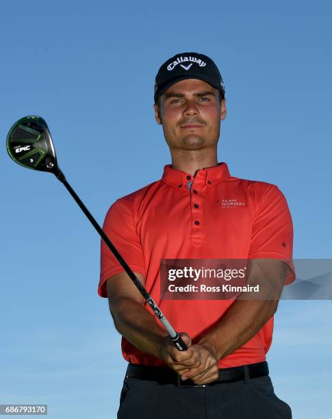 Kristian Krogh Johannessen of Sweden poses for a portrait during the first round of Andalucia Costa del Sol Match Play at La Cala Resort on May 18,...