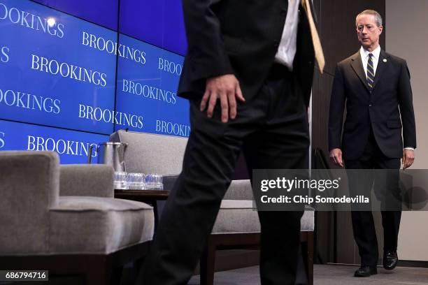 House of Representatives Armed Services Committee Chairman Mac Thornberry arrives for a discussion at the Brookings Institution May 22, 2017 in...