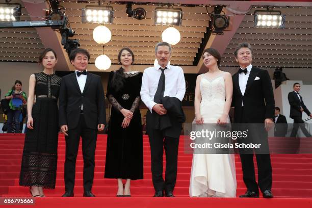 Kim Saebyuk, director of photography Kim Hyungkoo, Kim Minhee, director Hong SangSoo, Cho Yunhee and Haehyo Kwon attend "The Day After " premiere...