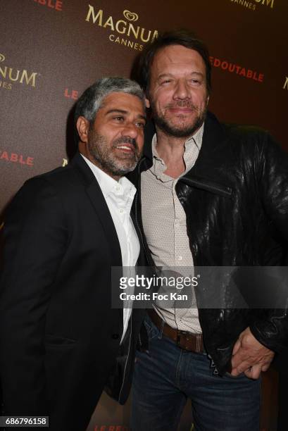 Isaac Sharry and Samuel Le Bihan attends "Le Redoutable " Afer Party At Le Silencio - The 70th Annual Cannes Film Festival on May 21, 2017 in Cannes,...