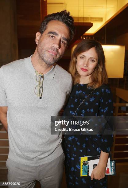 Bobby Cannavale and Rose Byrne pose at the opening night party for The New Group Theater Company's new play "Whirligig" at Social Drink and Food Club...