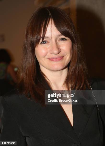 Emily Mortimer poses at the opening night party for The New Group Theater Company's new play "Whirligig" at Social Drink and Food Club Terrace at...