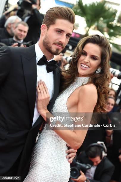 Kevin Trapp and Izabel Goulart attend "The Killing Of A Sacred Deer" premiere during the 70th annual Cannes Film Festival at Palais des Festivals on...