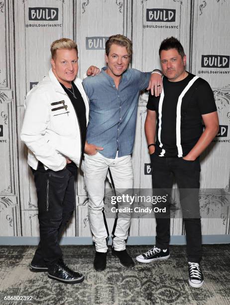 Gary LeVox, Joe Don Rooney and Jay DeMarcus attend as Build presents Rascal Flatts promoting their new album at Build Studio on May 22, 2017 in New...